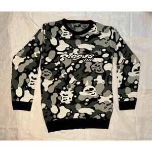 RARE Plague Blvd Lil Darkie Camo Pullover Sweater L